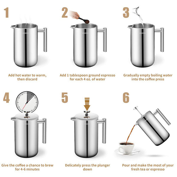 Stainless Steel French Coffee Press