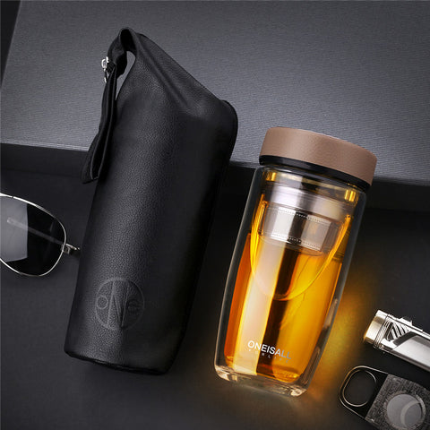 Water Glass Bottle with Bag Included