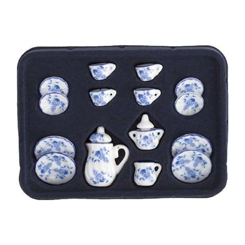 Miniature Porcelain Tea Set 17 pieces