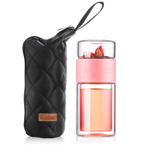 Tea Water Bottle with Filter & Bag