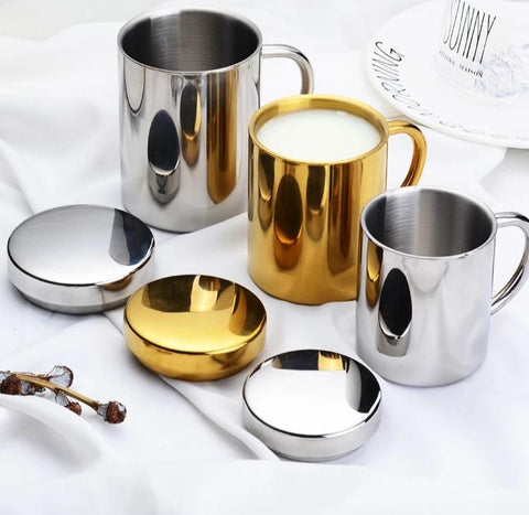 Mugs for Coffee or Tea Made of Stainless Steel